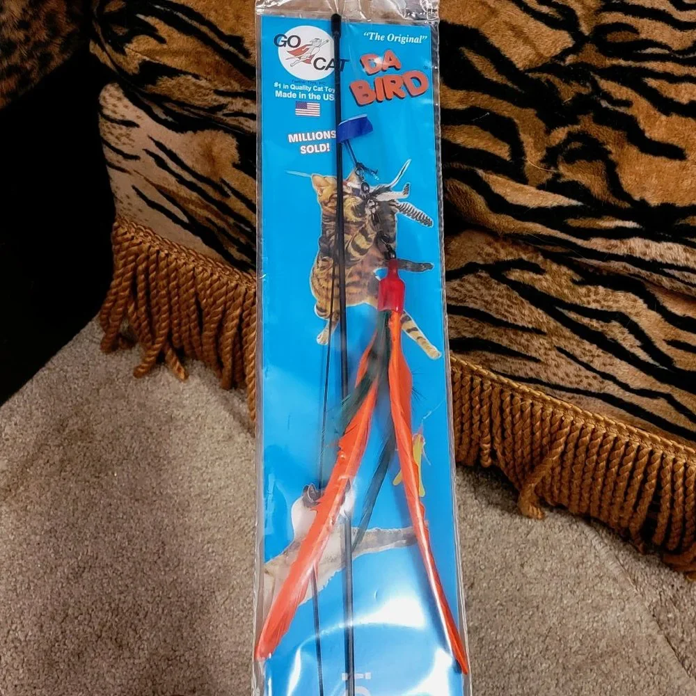 Cat Toy Da-Bird Feather Wand Interaction 36 in.... Cats Love These!!.. Bran New!
